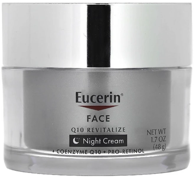Eucerin (유세린) Face Q10 리바이탈라이즈 나이트 크림 향료 무함유 48g(1.7fl oz), 1개 - 쿠팡