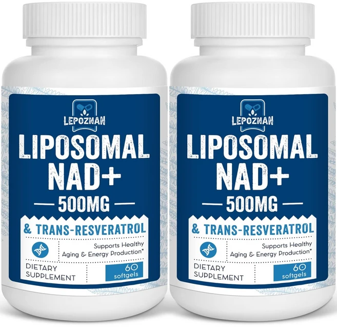 리포좀 NAD플러스 500mg 레스베라트롤 60정 x 2개 - 쿠팡