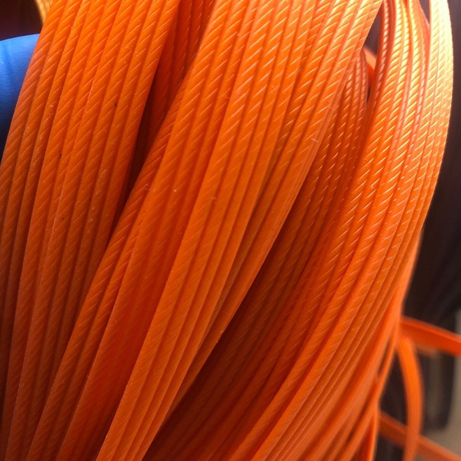 編織藤條環保仿藤手工材料 寬8mm厚1mm 約85-90米/斤, 四股橘黃, 1個