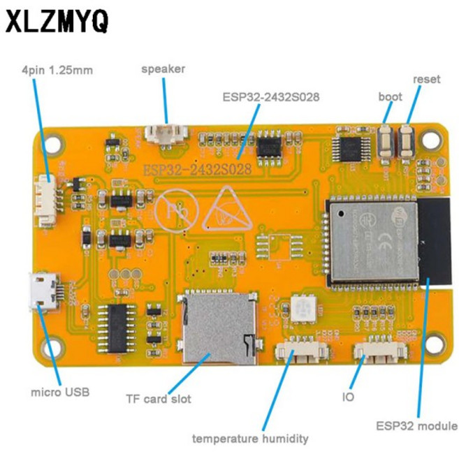 ESP32 터치 스크린 2.8 인치 TFT LCD 디스플레이 ILI9341 저항 막 터치 모듈 240320 ESP32-2432S028R 블루, 02 Without Case