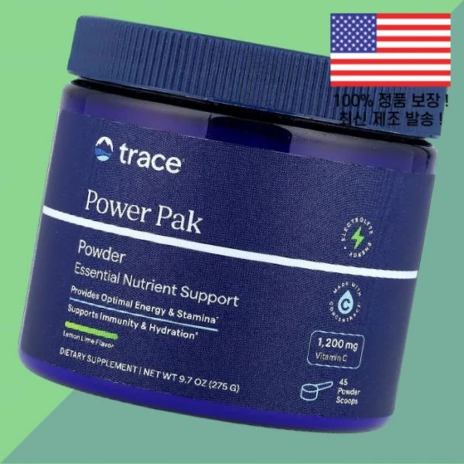 트레이스 파워 팩 레몬 라임 9.7온스 275g Trace Power Pak Lemon Lime 9.7oz, 트레이스 파워 팩 레몬 라임 9.7온스 275g Tra, 1개 - 쿠팡