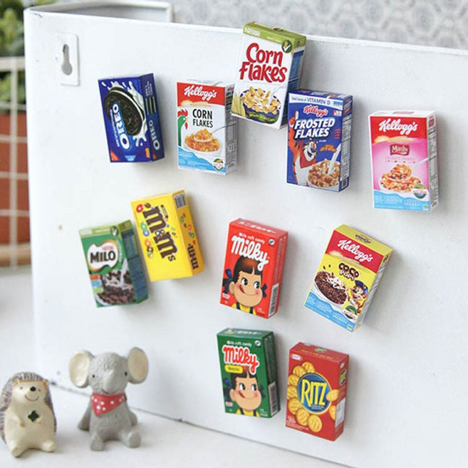미니어처 스낵 시리얼 마그넷 1P 메모 냉장고 자석, 엠엔엠