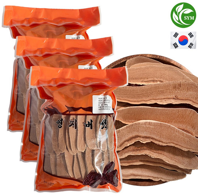신영몰 국산 영지버섯 슬라이스/절편 국내산, 3개, 500g