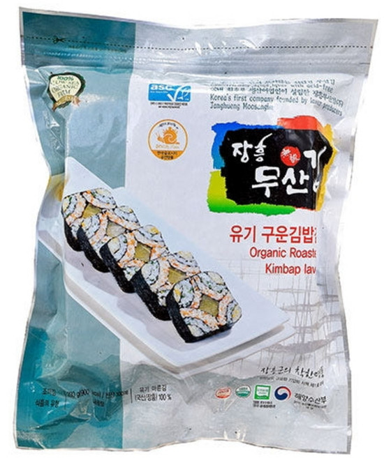 김밥김 / 착한김 장흥무산김 유기 구운김밥김(전장100매) - 산을 쓰지 않는 청정 유기김, 230g, 1개, 유기구운김밥김(전장100매)