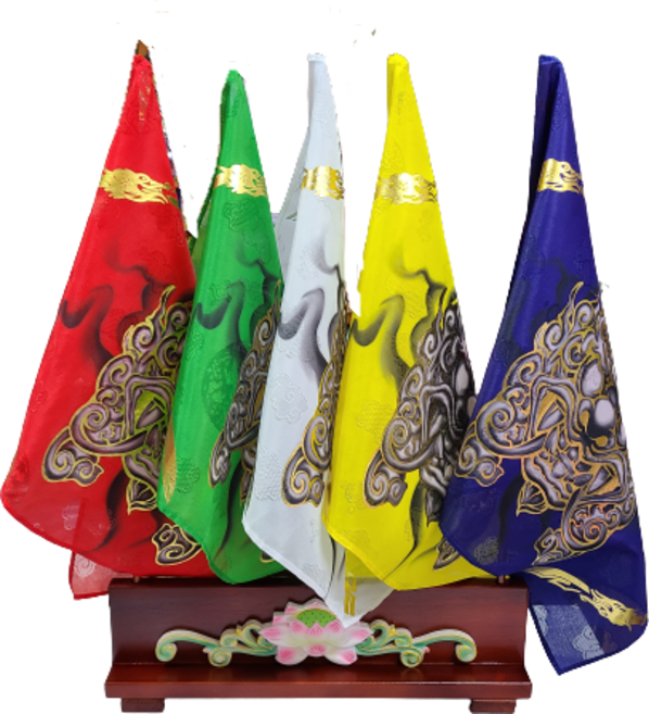 치우천황오방기와 받침대 사이즈선택, 오방기-소, 1개