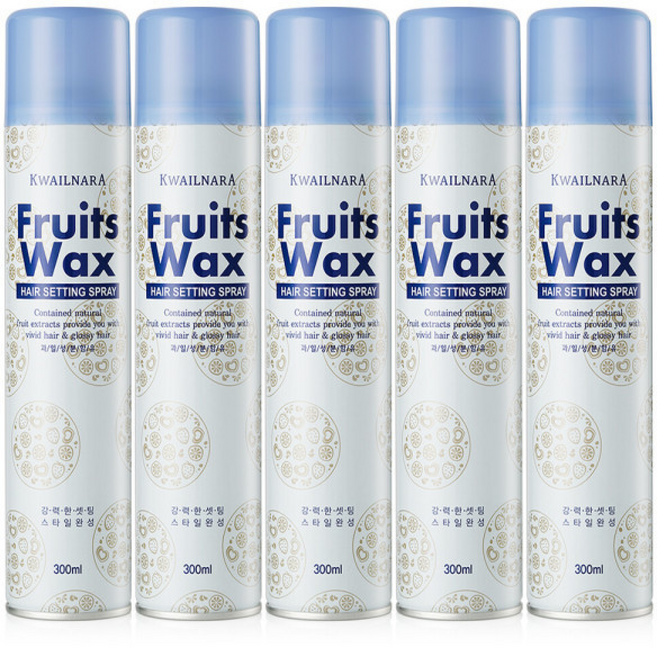 후르츠왁스 헤어스프레이, 5개, 300ml
