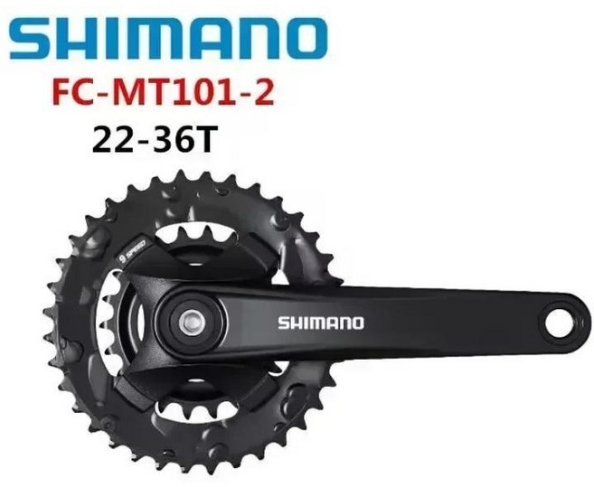 시마노 ALIVIO FC-MT101 산악 자전거 크랭크셋 스퀘어 홀 122.5 하단 브래킷 3 × 9 속도 170mm 40T 36T, 03 MT101 22-36T, 1개