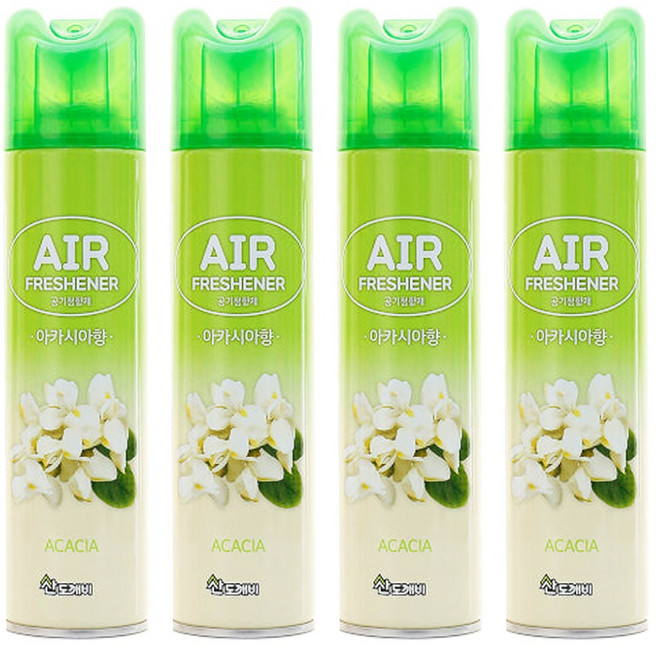 산도깨비 공기청향제 아카시아향 에어탈취제, 300ml, 4개