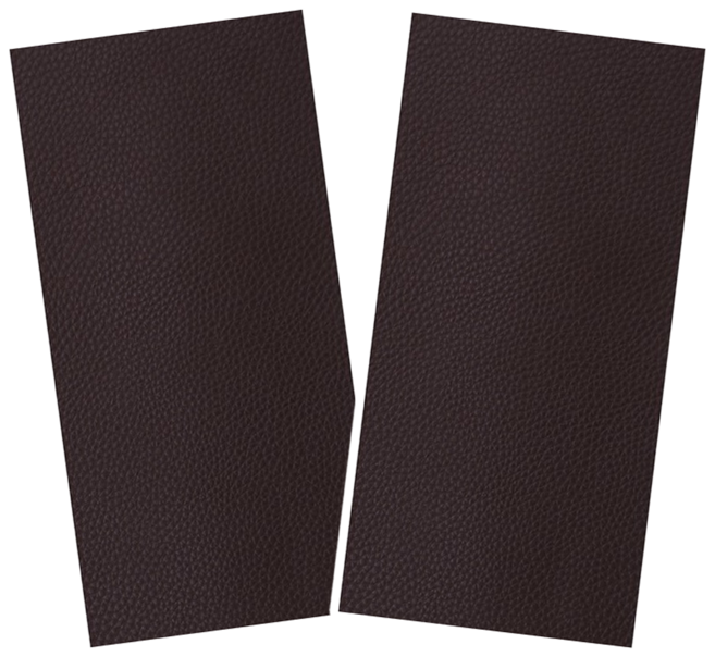 원하는대로 잘라쓰는 소형 무지 가죽 수선패치 10x20cm, 2개, 진갈색(다크브라운)
