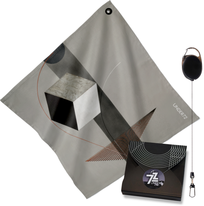 언더72 골프타올 릴와이어 클립형 세트 극세사 파크골프 겸용 선물용, 1세트, T21_리시츠키