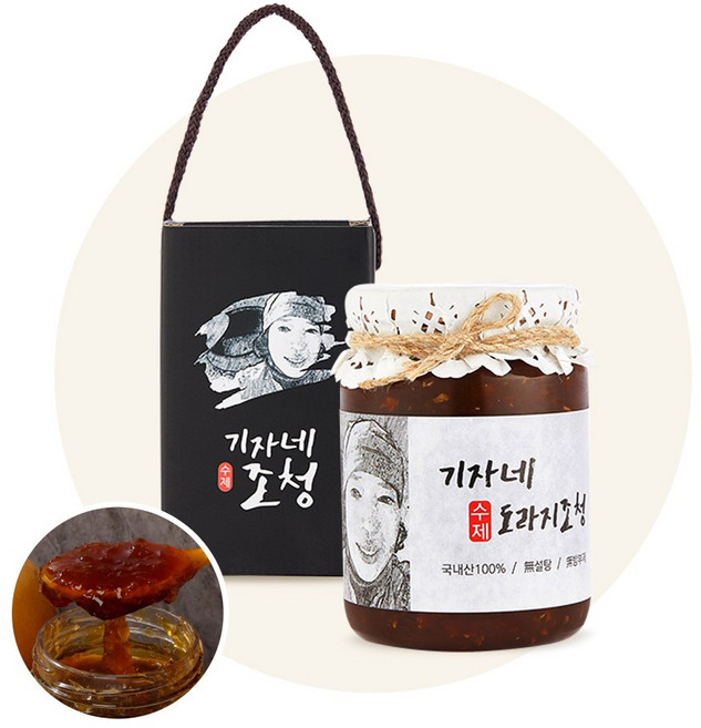 기자네 전통 수제 약도라지 조청 500g 도라지청 (+선물상자), 1개