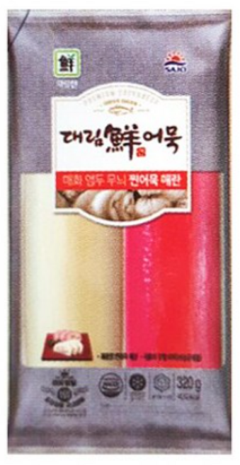 제사용 탕국 분홍색 어묵 320g 오뎅탕 찐 큰 대용량, 1개