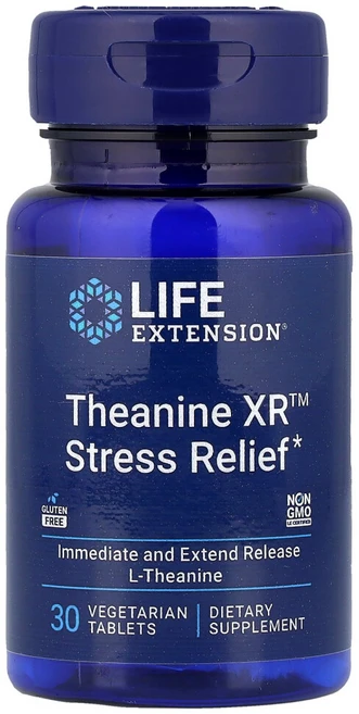 라이프익스텐션 Theanine XR 스트레스 릴리프 30베지타블릿 L 테아닌 인산 이칼슘 인 Phosphorus, 30정, 1개 - 쿠팡