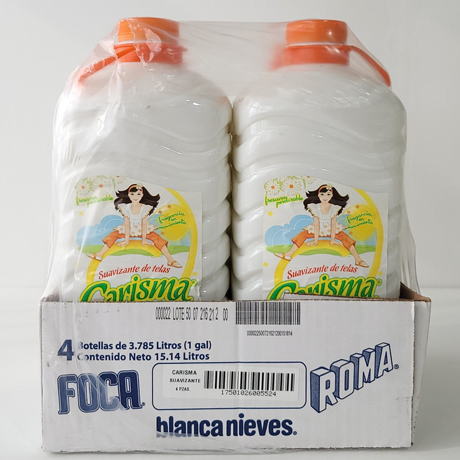 멕시코 생분해성 고농축 카리스마 섬유유연제 대용량 1갤런, 3.78L, 1개