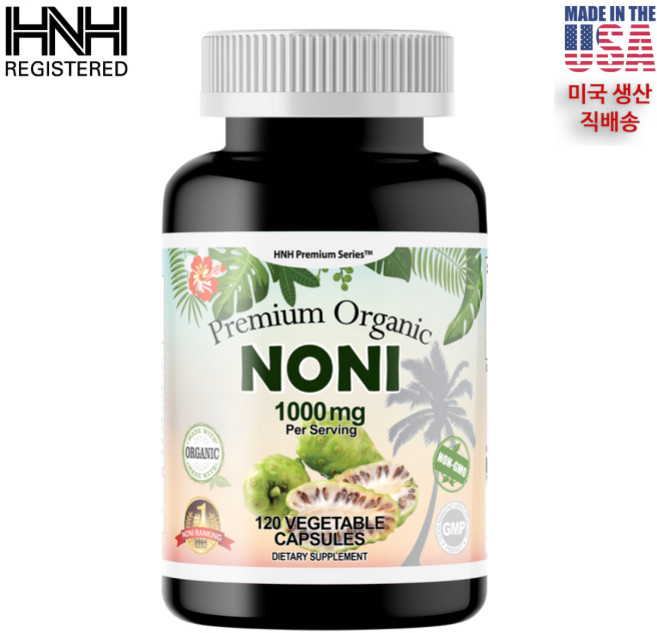 닥터케이앤씨 프리미엄 오가닉 노니원료 1000mg 식물성 120 베지캡슐, 1개, 120정