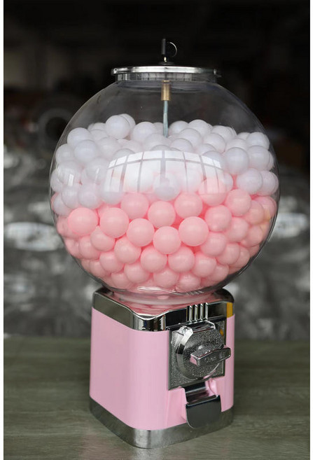 大型扭蛋機 商用抽獎機 咖啡膠囊盲盒 扭扭蛋彈力球, 1個, 默認不投幣大號粉色約100粉球100白球