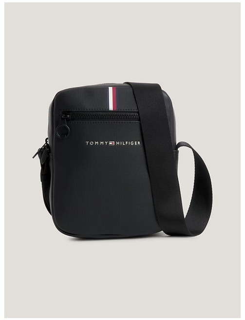 TOMMY HILFIGER ESSENTIAL SMALL PIQUE REPORTER BAG AM0AM11544BDS Black