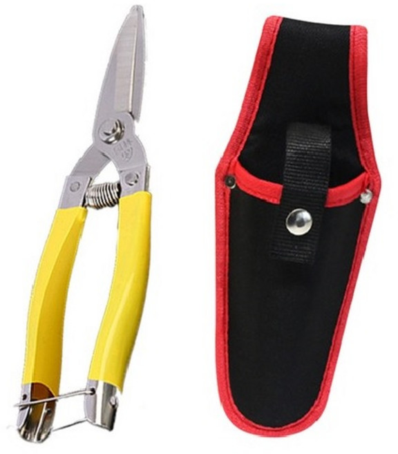 월드크린 다용도 강철 가위 대형+블랙 가위집, 1세트