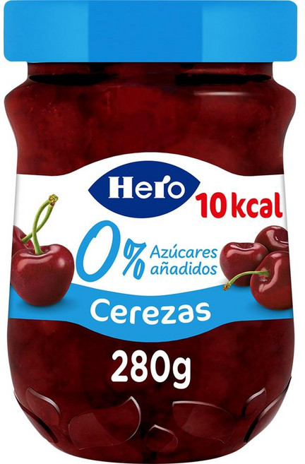 스페인 헤로 HERO sugar free cherry jam 슈가프리 블랙체리잼, 5개, 280g
