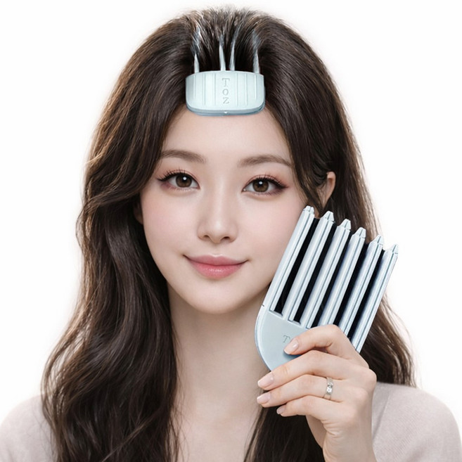 티오즈 볼륨핀 뿌리 볼륨 가르마 집게 핀 머리뽕, 2개, 블루