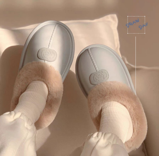 헤이드로우 겨울 방한 퍼 슬리퍼 털 실내화