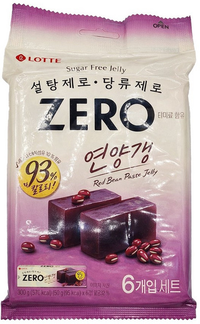 롯데 제로 연양갱, 300g, 3개