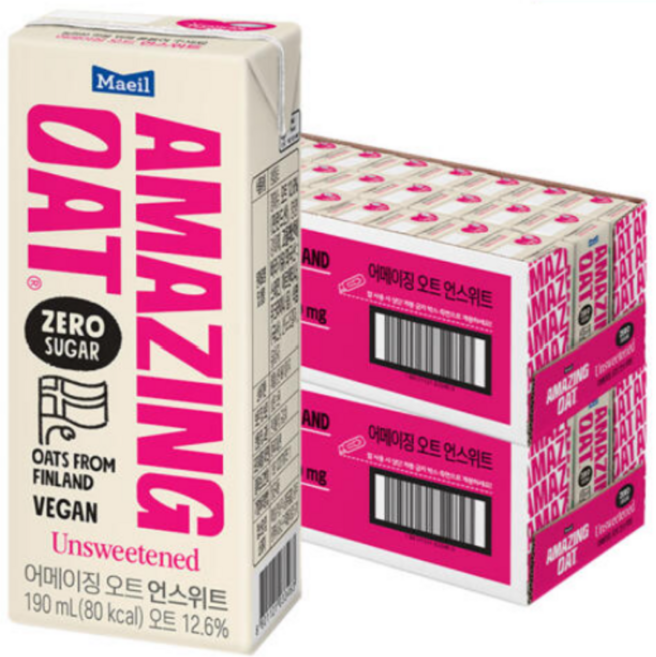 어메이징 오트 언스위트, 48개, 190ml