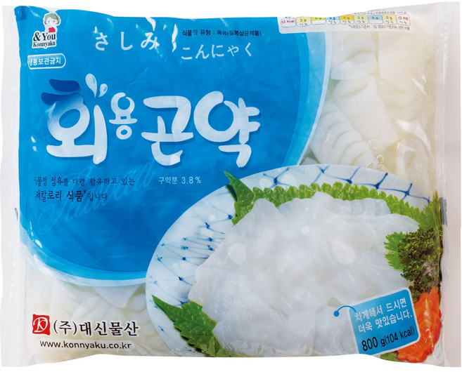 회용곤약 800g x 10개 100g 10Kcal 곤약초밥 회 사시미 대용량 곤약
