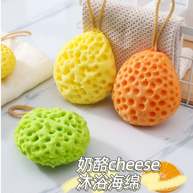 蜂窩起泡沐浴球, 1個, NG顏色隨機出貨 XL 款(大)