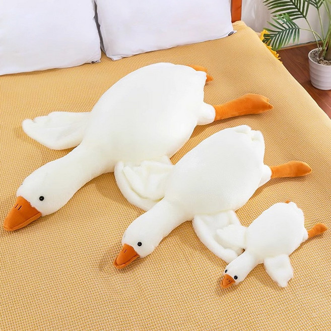 오리 대형 인형 바디필로우 안고자는 애착 베개 낮잠 쿠션 귀여운 동물인형 90cm, 오리 바디필로우