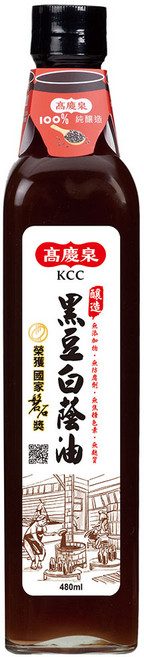 高慶泉 黑豆白蔭油(公司直售), 1個, 480ml