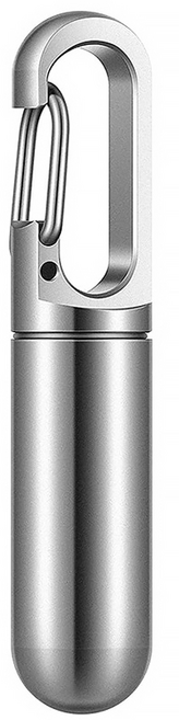 디피하우스 휴대용 스테인리스 카라비너 미니 알약통, 1칸, 1개