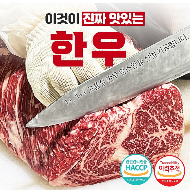 국내산 프리미엄 한우 1+등급/1++등급 [불고기 / 국거리 / 업진살 / 부채살/ 채끝 / 등심] 구이용 스테이크용 골라담기, 한우국거리, 1개, 250g
