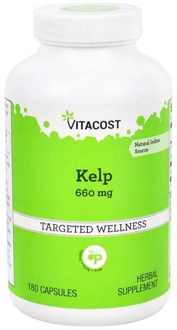 비타코스트 켈프 요오드 660mg 캡슐 Vitacost Iodine Source Kelp, 1개, 180정 - 쿠팡