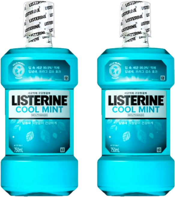 리스테린 쿨민트 750ml 2개 구강청결제 가글
