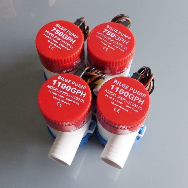 直流潛水泵/艙底泵 12V/24V, 1個, 12v500GPH