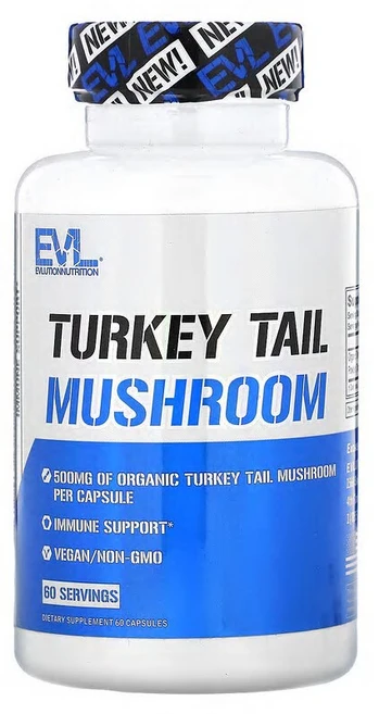 EVLution Nutrition 구름버섯 500mg 캡슐 60정 EVL-02963, 1개 - 쿠팡