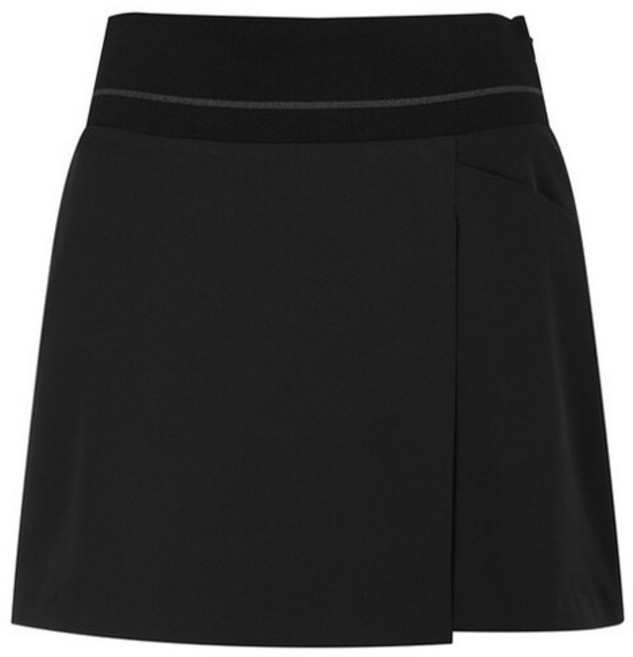 헤지스 골프 여성 26SS HWPA6B315BK 블랙 랩스타일 플리츠 스커트 팬츠22490631622345910