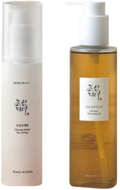 조선미녀 인삼 데일리 케어 세트 – 인삼 선 세럼 (SPF 50+ PA++++) + 인삼 클렌징 오일