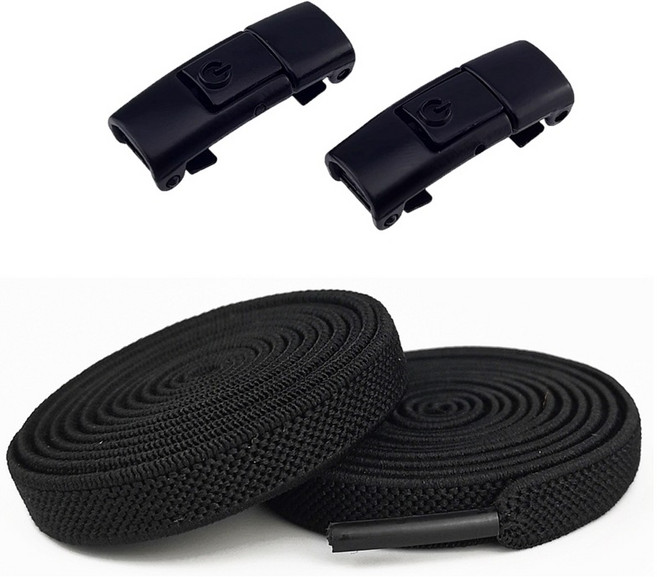 인더몰 무매듭 버튼형 납짝 착탈식 고탄성 신발끈 2세트(4개)