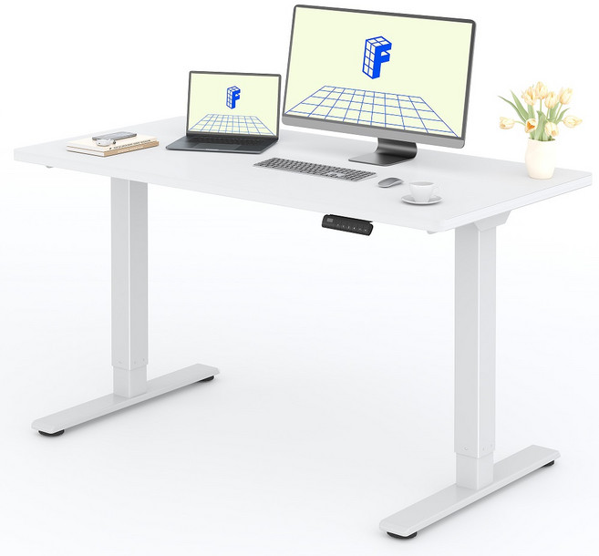 FlexiSpot 듀얼모터 모션데스크 EJ2 전동 높낮이조절책상 컴퓨터책상 A/S 5년 높이700-1190mm 내하중100KG, 화이트
