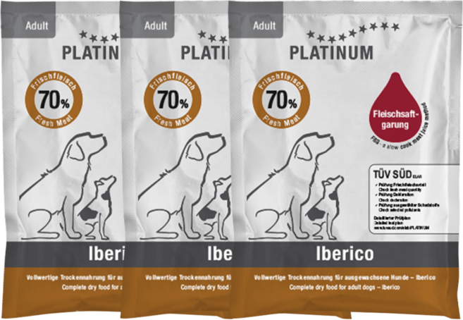 플래티넘 소프트 퍼피 소프트 어덜트 이베리코 어덜트 샘플 3종(50g x 3개), 1개, 150g, 돼지