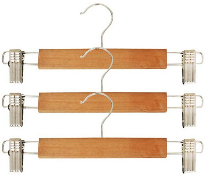 구트바이 원목 집게 바지걸이 3P 2개 청바지 옷걸이 치마걸이 oct*38199MD, 본상품, 선택:본상품