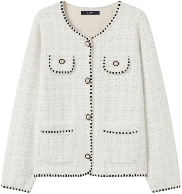 GGPX 노카라 진주 트위드 가디건 (GPDCK018D)