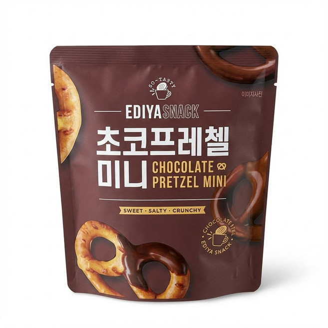 이디야 초코 프레첼 미니, 1개, 45g