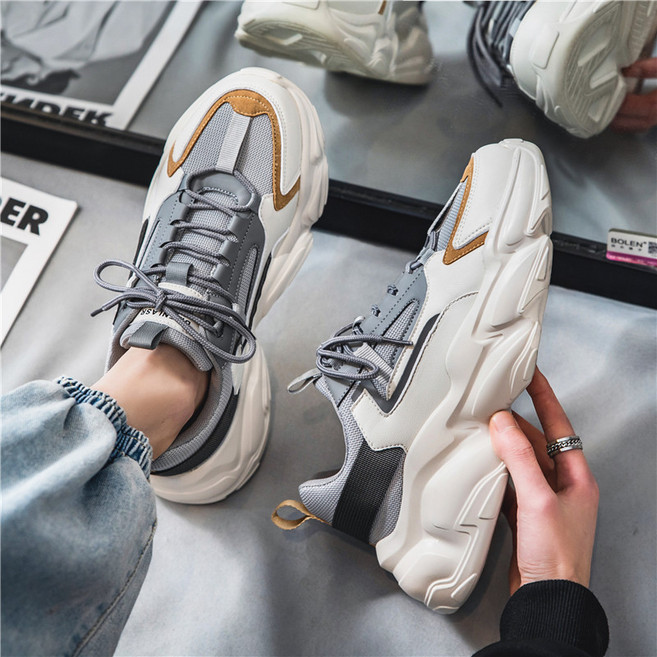 VANCAR 여름 통기성 남성 신발 로운 조커 스포츠 레저 메쉬 높이 홍콩 바람 토레 인 조수 신발