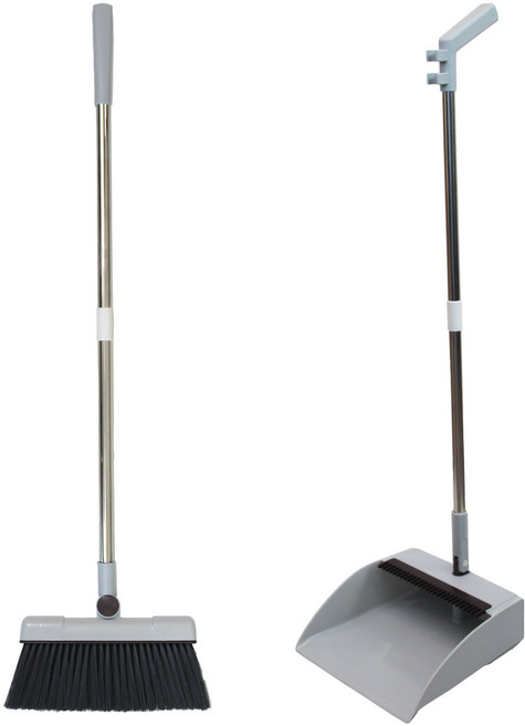 필굿리빙 업소용 빗자루 쓰레받기 세트, 1개, 그레이