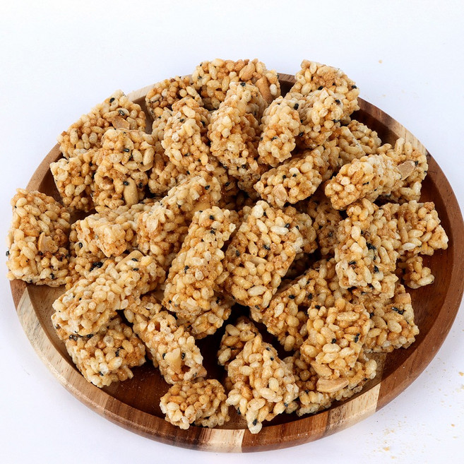 [자연 그대로의 달콤함] 20년전통 뻥튀기곡물나라 현미강정 고소하고 바삭한 건강 간식, 420g, 1개