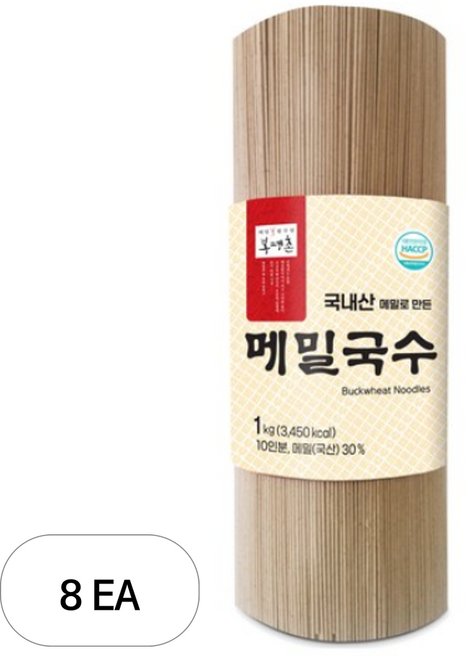 봉평촌 메밀국수 롤타입, 1kg, 8개