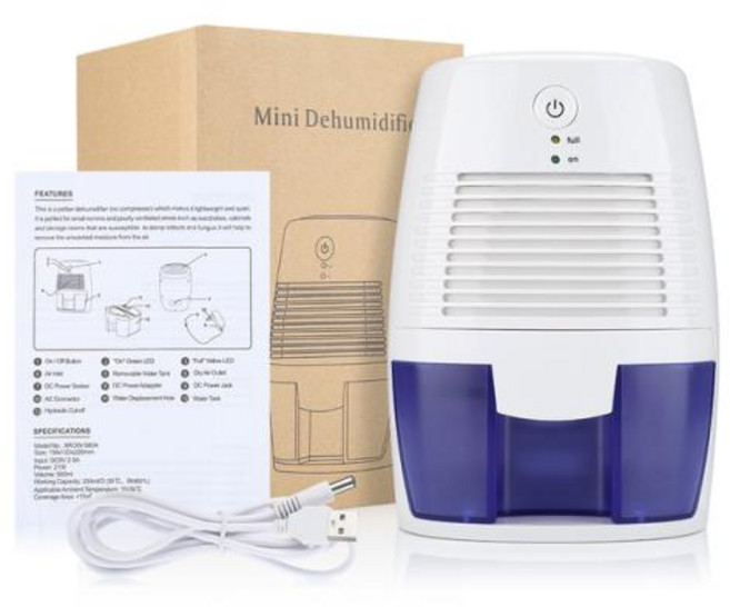 공기청정 제습기 가정용 휴대용 미니 공기 청정기 방 주방 음소거 빠른 습기 흡수 건조기 2 in 1, 1) 100240Vnew